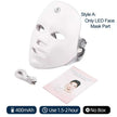 7-Color LED Facial Mask with Neck Light Therapy Mask – Wireless Rechargeable Skin Rejuvenation Beauty Device