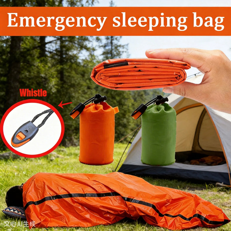 Emergency Sleeping Bag Life Bivy Sack Waterproof Mylar Blanket for Survival Kits
