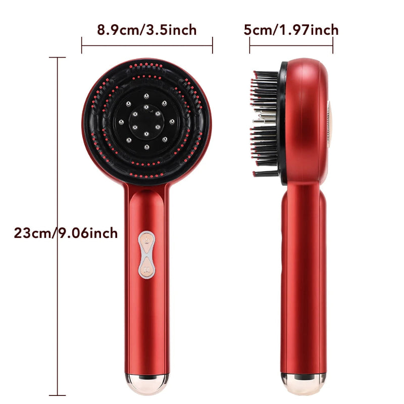 Electric Scalp Massage Comb with Light Therapy & Oil Applicator