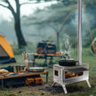 UNHO Hot Tent Wood Burning Stove Portable Camping Stove with 6 Stainless Steel Chimney Pipes for Outdoor Heating & Cooking