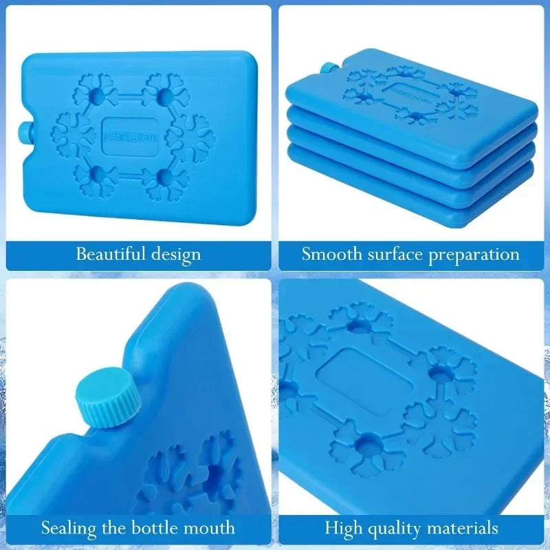 Reusable Ice Pack Water Injection Cooler Box for Lunch Bags & Fresh Food Storage