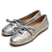 Women's Soft Ballet Flats Lace Up Bow Knot Slip On Loafers Comfortable Walking Round Toe Casual Shoes Spring Summer