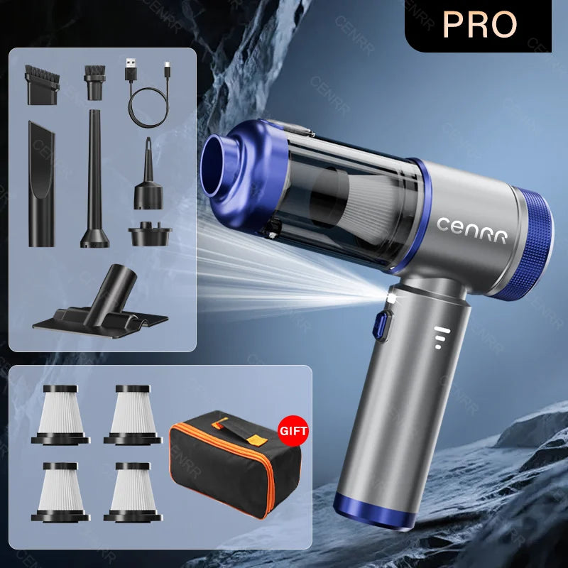CENRR 2026 Mini Car Vacuum Cleaner 998000Pa Cordless Powerful Handheld Vacuum & Blower