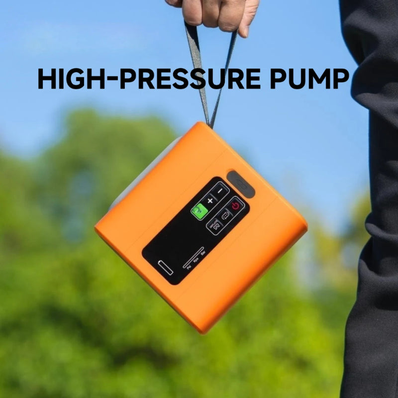 WESTTUNE Rechargeable Portable Electric Air Pump with Inflation, Deflation, LED Display and Nozzle Set