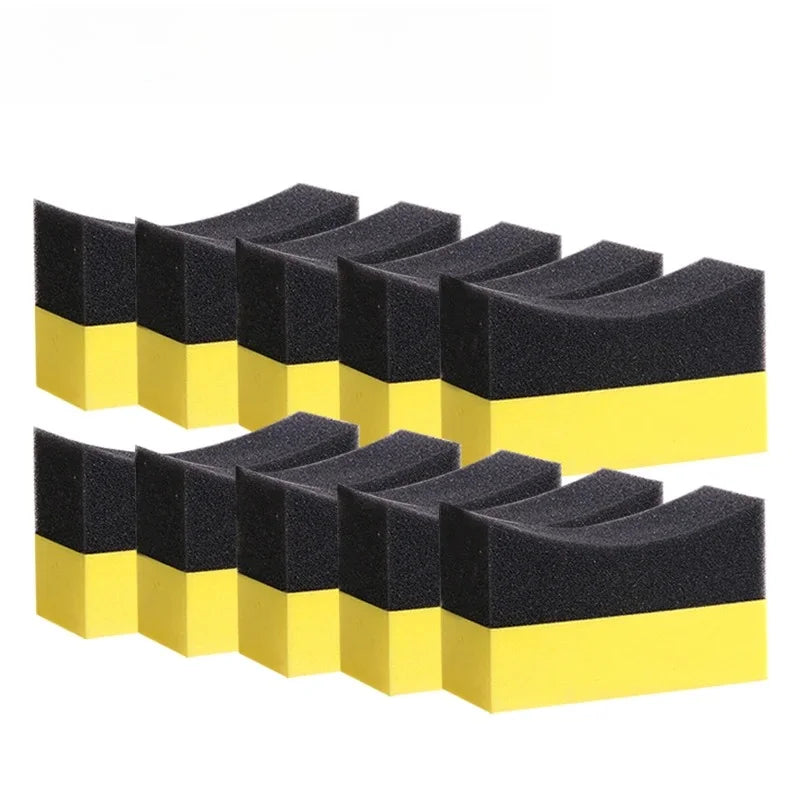 5/10Pcs Car Cleaning Sponge Brush Set Wheel Tire Washing Pads