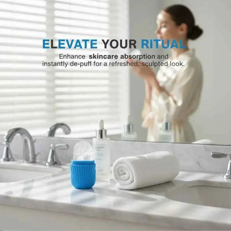 Cooling And Eliminating Eye Bags Reusable And Soothing Silicone Ice Roller Massager For Face, Eyes - Natural Skin Care