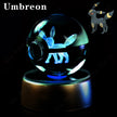 Pokémon 3D Crystal Ball Night Light with Color-Changing LED Base