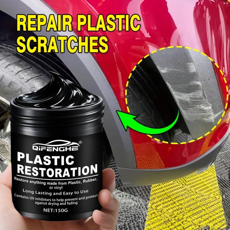 Car Plastic Restorer Polish Paste 150g – Long Lasting Gloss & Protection for Tires, Interior & Bumper Care