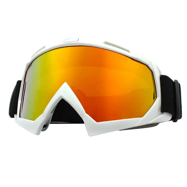Reflective Sports Goggles with Black and White Frames for Ultimate Protection