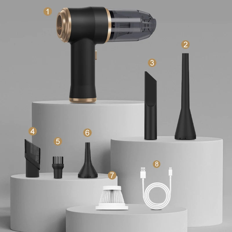 Wireless Car Vacuum Cleaner Portable High Power Handheld Vacuum for Car, Bedroom & Carpet Cleaning