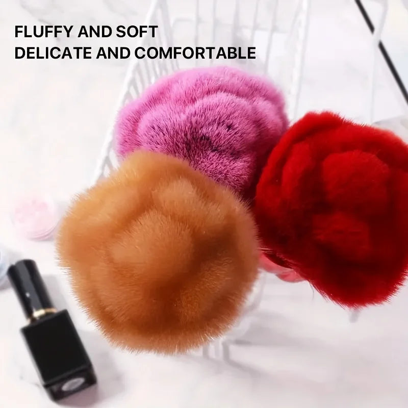 Rose Shaped Nail Dust Brush – Soft Bristle Makeup, Foundation & Powder Blusher Beauty Brush