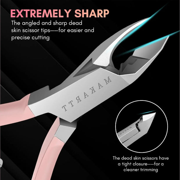 MAKARTT Premium Manicure Kit with Nail Files & Cuticle Tools