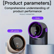 100-Speed Handheld Turbo Cooling Fan with Digital Display, Desktop Stand, Neck Strap & Type-C Charging