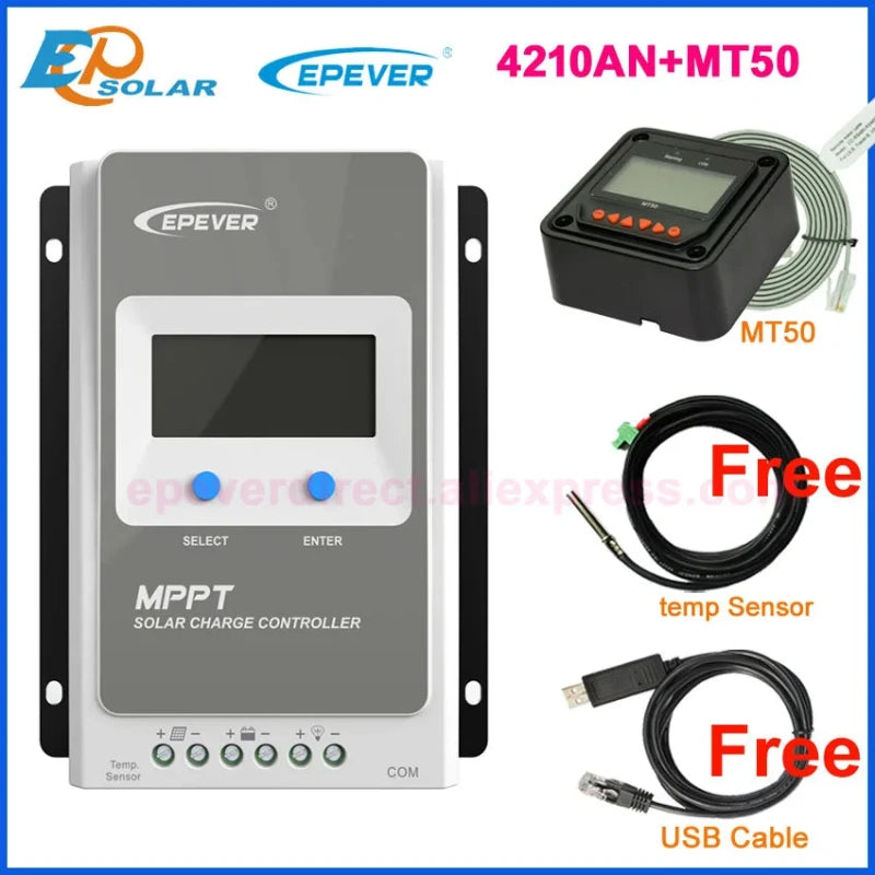 EPEVER Tracer MPPT Solar Charge Controller 10A 20A 30A 40A 12V/24V Solar Battery Regulator