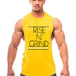 RISE N’ GRIND Men’s Sleeveless Gym Tank Top – Muscle Fit Workout Vest