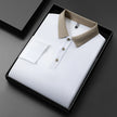 Men's Business Casual Long Sleeve Polo Shirt – Solid Color Versatile Top