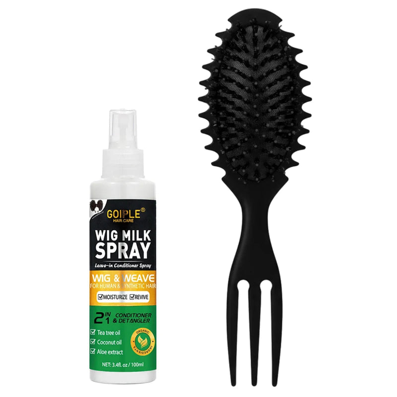 GOIPLE Wig Milk Spray 100ml Moisturizing Leave-In Conditioner Spray for Synthetic Hair Wigs