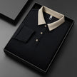 Men's Business Casual Long Sleeve Polo Shirt – Solid Color Versatile Top