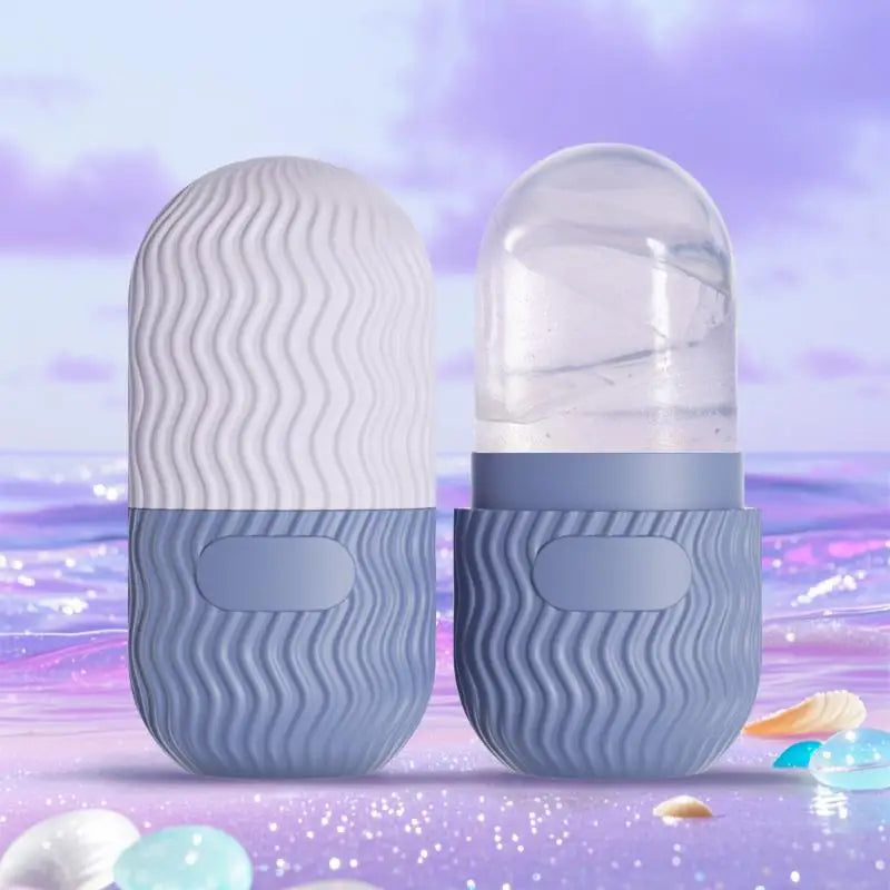 Silicone Cube Tray Shape Facial Ice Roller Reusable Face Massage Roller Skin Care Tool