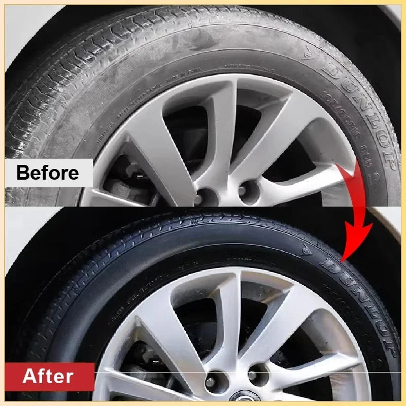 Tire Black Shine Spray High Gloss Rubber Tire Restorer