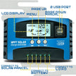 MPPT Solar Charge Controller 30A 40A 50A 60A 100A 12V/24V Battery Charger with LCD Display & USB Output