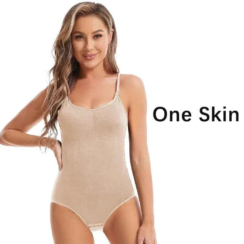 3-Piece Shapewear Bodysuit Set – Women’s Adjustable Body Shaper | Black, Brown & Beige