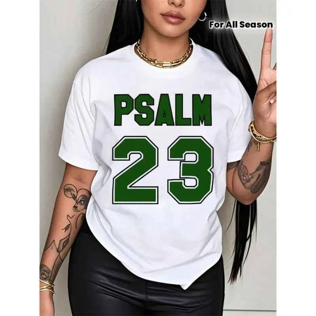 PSALM 23 White T-Shirt – For All Season, Comfortable and Stylish Design