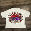 Chic American Anime Cartoon Street Hip-hop Cotton Men's Summer Fashion Loose Graphic T Shirts Streetwear Harajuku Unisex Tops