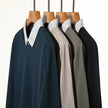 Men's Fake Two-Piece Polo Shirt – Long Sleeve Collar Knit Top Casual Fashion Sweater