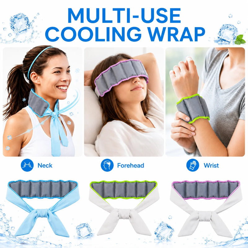 Reusable Cooling Ice Scarf Neck Wrap – Adjustable Cooling Wrap for Hiking, Running & Outdoor Activities