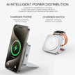 15W Magnetic Wireless Charger 2-in-1 – Foldable Fast Charging Phone Stand with Portable Aluminum Design