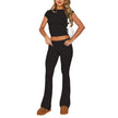 Flared Pants & Crop Top Set