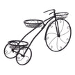 Decorative Bicycle-Shaped Metal Plant Stand with Multiple Pot Holders