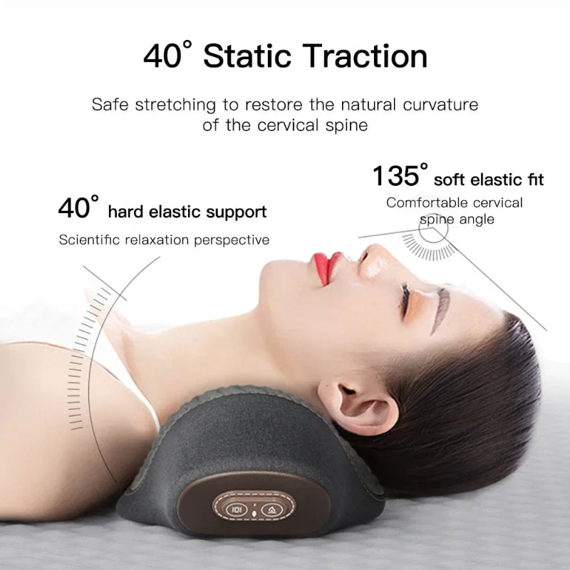 Electric Neck Massager Pillow – Cervical Support Pillow with Heating, Vibration Massage & Neck Relaxation