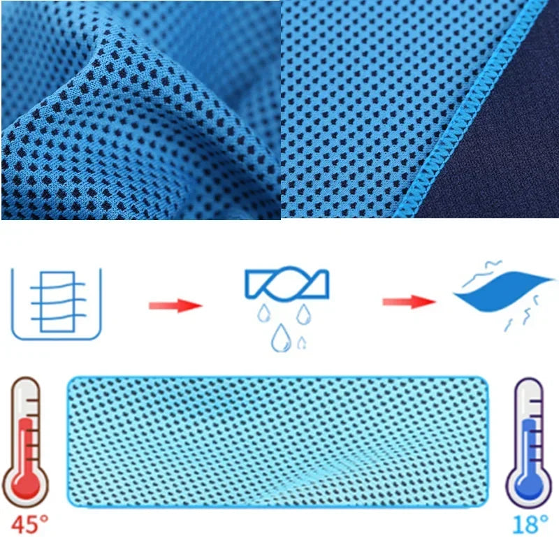 Quick Dry Cooling Towel with Portable Case for Sports Fitness and Outdoor Activities