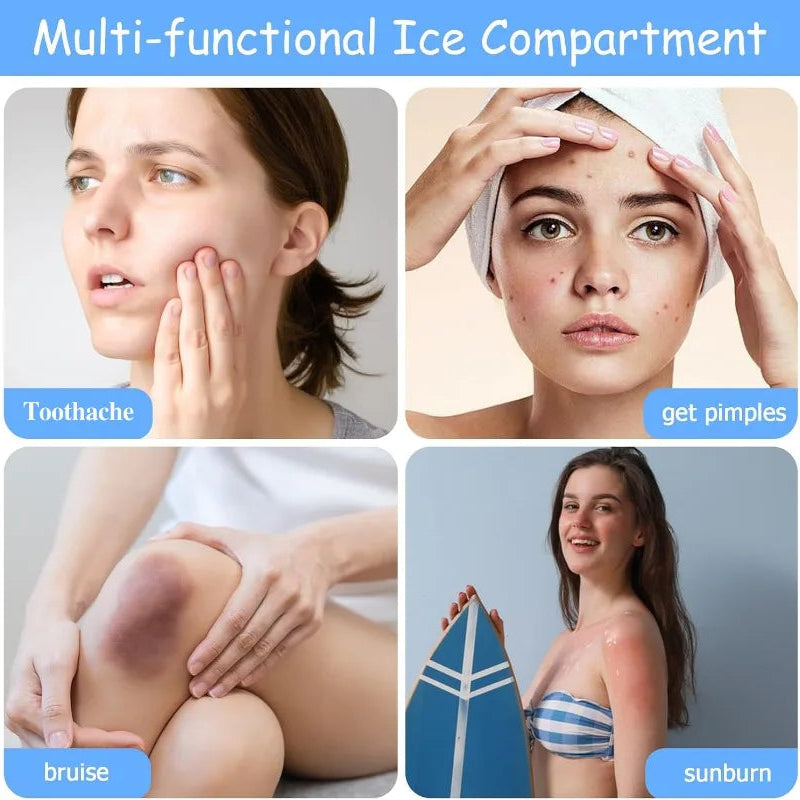 Ice Face Roller Ice Cube Beauty Massage Tool – Silicone Ice Mold Facial Roller for Eye Puffiness and Skin Care
