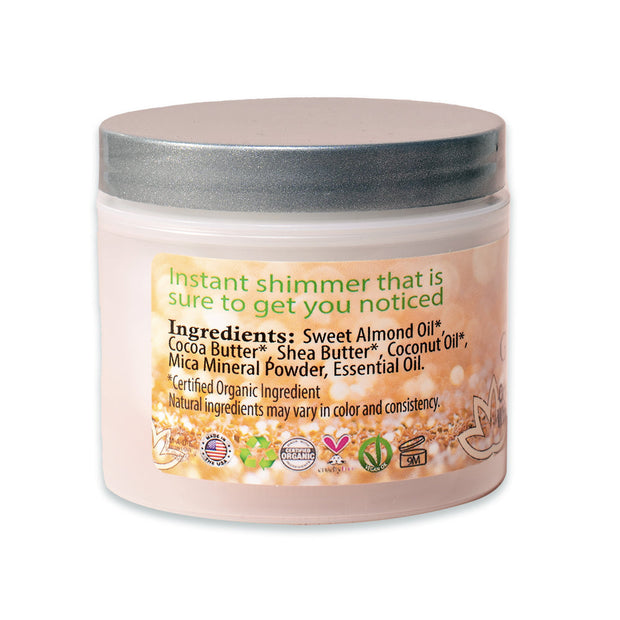 Beurre corporel scintillant biologique 
