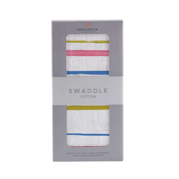 Watercolor Stripe Swaddle