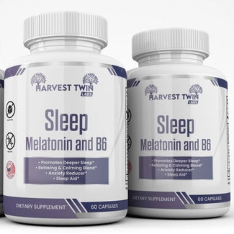Harvest Twin Labs Melatonin B6 Sleep Capsules – Deep Sleep & Relaxation Support