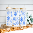 Snowflakes Glass Tumbler