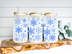Snowflakes Glass Tumbler
