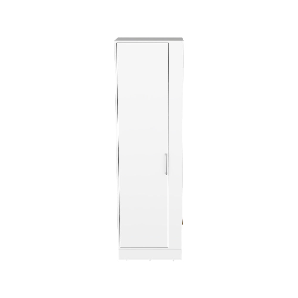 Storage Cabinet, One Door and Shelves, White Finish