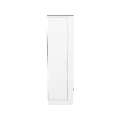 Storage Cabinet, One Door and Shelves, White Finish