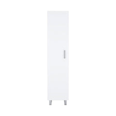 Storage Cabinet, Four Shelves, White Finish