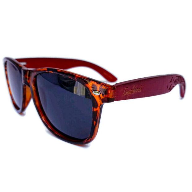 Lunettes de soleil polarisées en bambou rouge