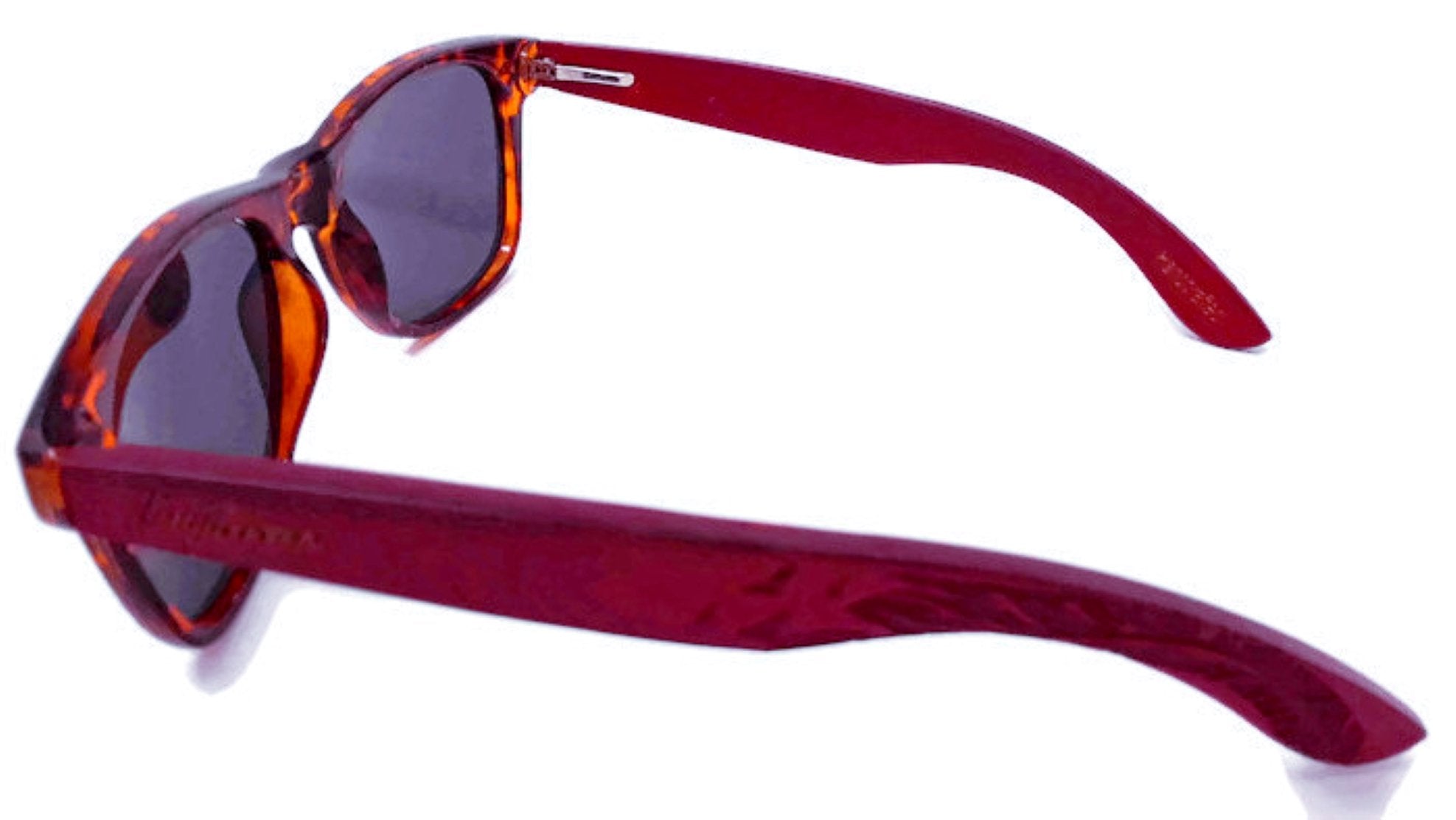Gafas de sol polarizadas de bambú rojo