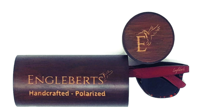 Lunettes de soleil en bambou rouge 