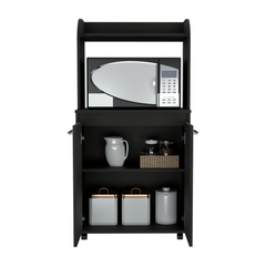 Kitchen Cart Totti, Double Door Cabinet, One Open Shelf, Two Interior