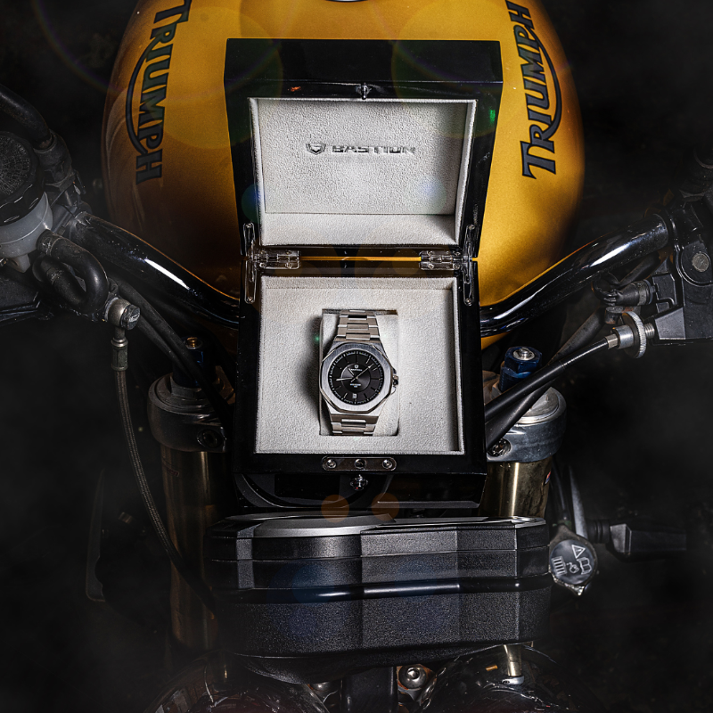 Bastion Luxury Stainless Steel Watch – Water-Resistant 100M