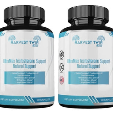 Harvest Twin UltraMax Testosterone Support Natural Support Dietary Supplement – 90 Capsules